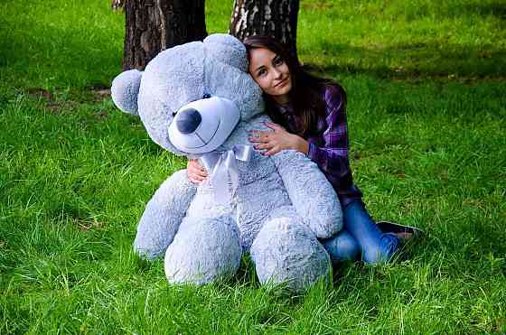 М'яка  іграшка подарунок на 8 березня плюшевий ведмедик Рафаель 140 см Сірий Тернопіль