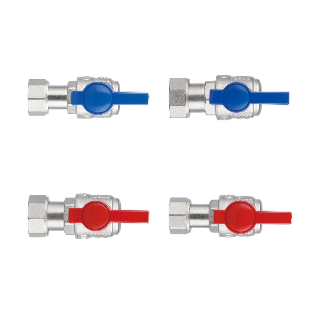Комплект кутових кранів Thermo Alliance Standart 1/2" ВН -3/4" ВЗ з накидною гайкою для під'єднання котла TAS225RBW1520 Київ - фото 7