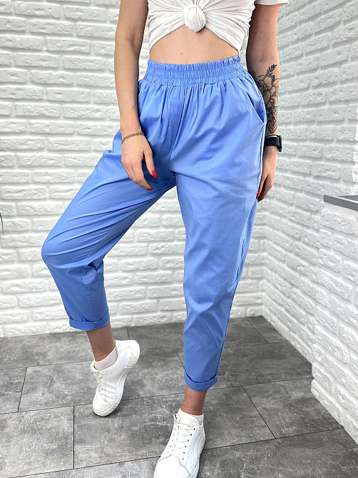 Літні штани з підворотом "Hunter" оптом | Батал | Розпродаж моделі Київ - фото 3