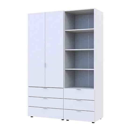 Шкаф для одежды Doros Гелар Белый 2ДСП с пеналом 137.5х49.5х203.4 (DRS-011911) Днепр