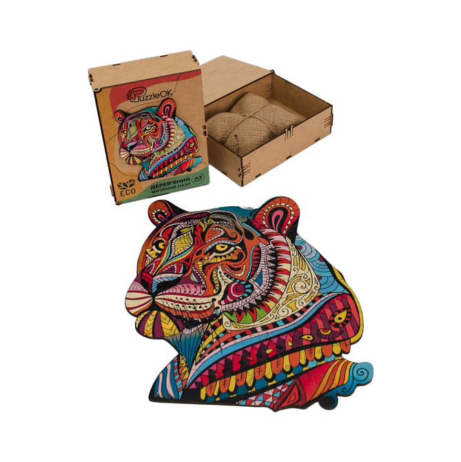 Фигурный деревянный пазл A3 