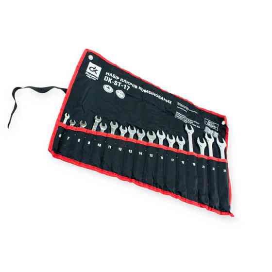 Набор ключей рожково-накидных 6-24 мм 17 шт (ткан. чехол) CrV Мукачево