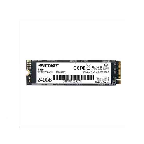 SSD диск накопичувач M.2 Patriot P310 240GB NVMe 2280 PCIe 3.0 3D TLC P310P240GM28 Одеса