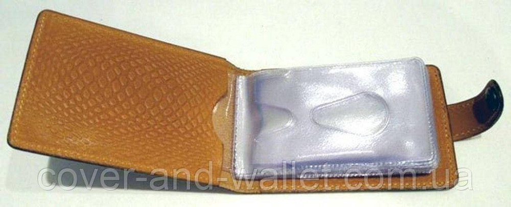 Стильна маленька візитниця ручної роботи з натуральної шкіри Grande Pelle Київ - фото 7