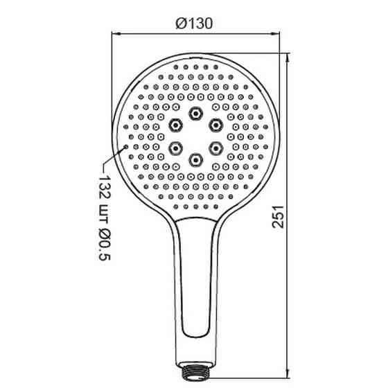 Душевая лейка Koer KP-0401-05 с 3 режимами KR4981 Харьков