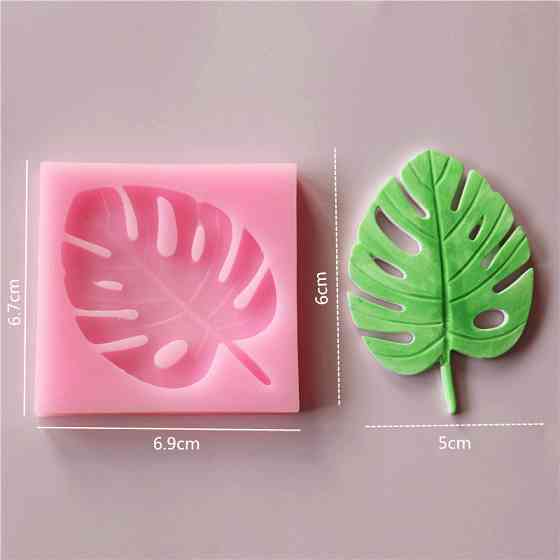 Силиконовый молд Листок 67 на 69 мм розовый Киев