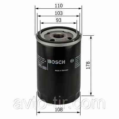 Фильтр масляный MAN L2000 / M2000 / G / M (BOSCH) 51055017160 51055017161 51055017165 51055017166 51055017173 Луцк