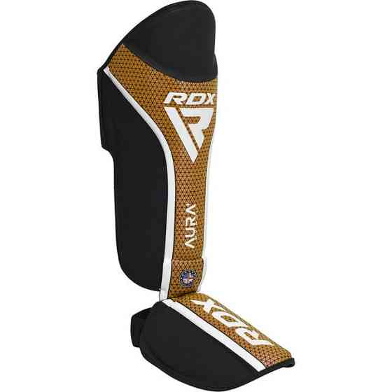 Захист гомілки та стопи RDX SHIN INSTEP AURA PLUS T-17 Black Golden L Кам'янське