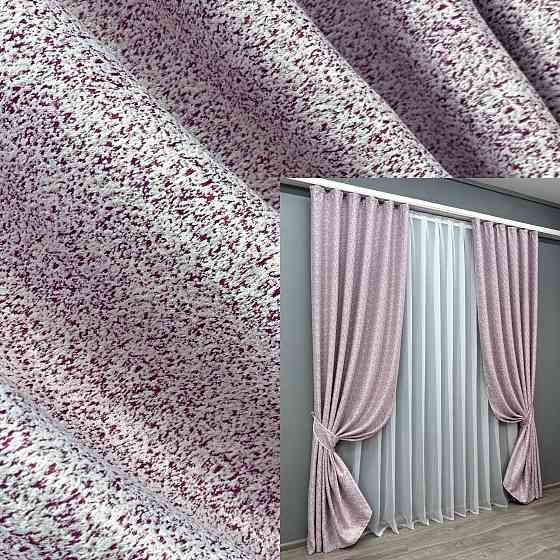 Комплект готовых штор VR-Textil Софт № 1729ш Фуксия с белым 150х270 см 2 шт (33-0648) Киев