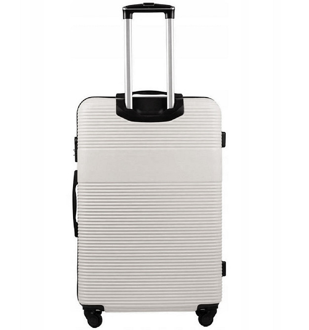 Валіза пластикова WINGS 5398 велика 75 см молочно-біла Київ - фото 3