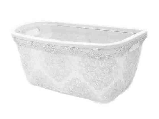 Корзина для белья 30л 515*355*255мм Белая LACE без крышки 2130 04 ТМ BURSEV Киев