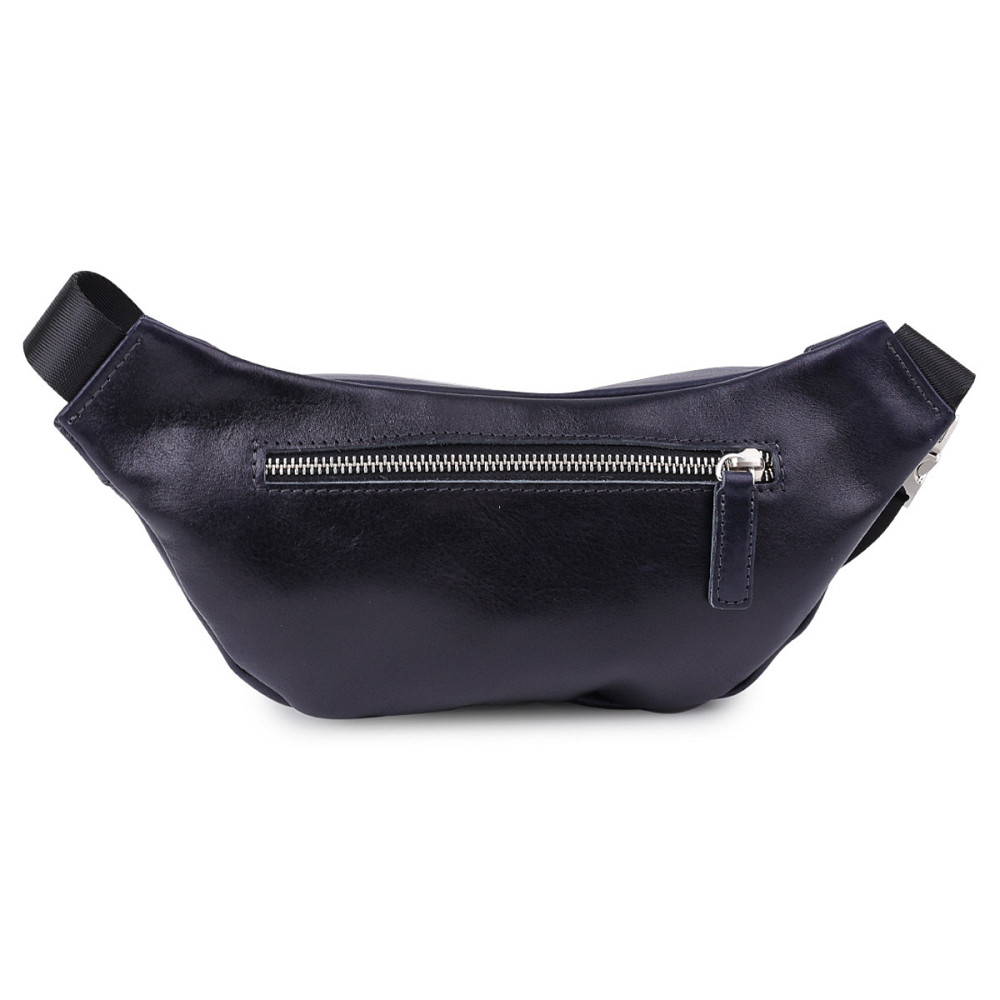 Кожаная бананка унисекс GRANDE PELLE 11569 Синяя Киев - изображение 10