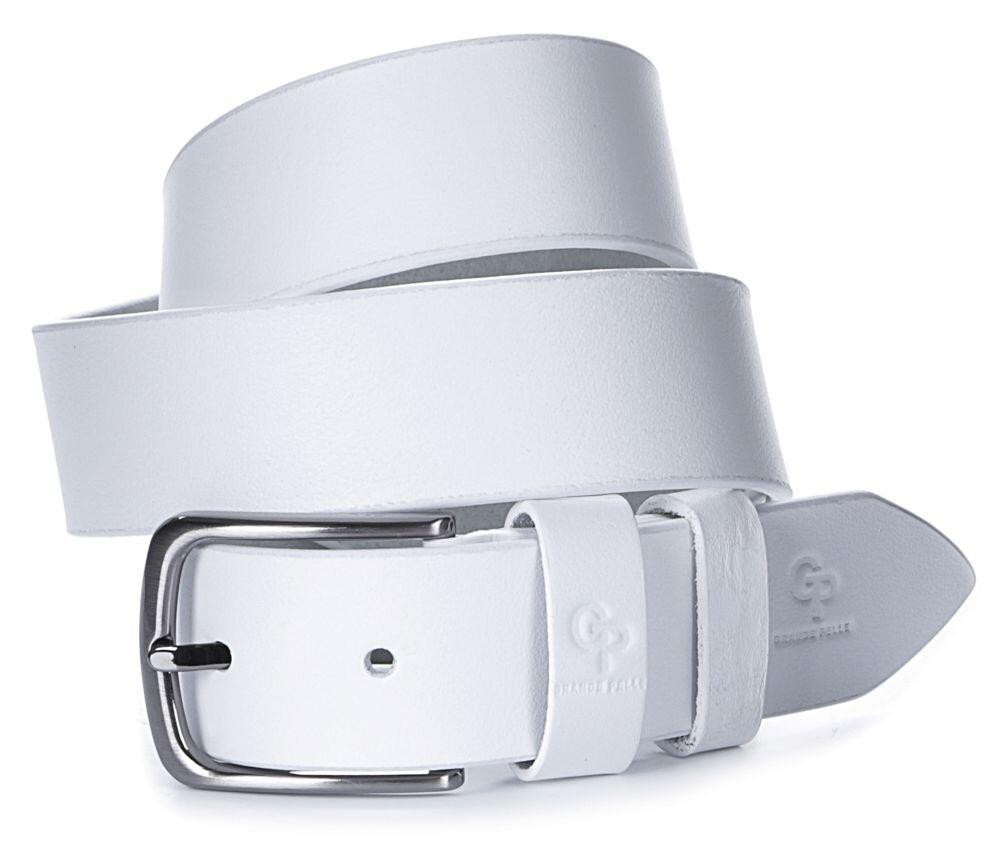 Шикарний чоловічий шкіряний ремінь GRANDE PELLE 00917 Білий Київ - фото 5