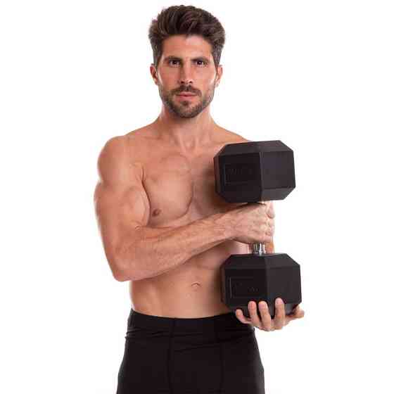 Гантель 42.5 кг суцільна шестигранна Zelart-2679-42_5 Київ