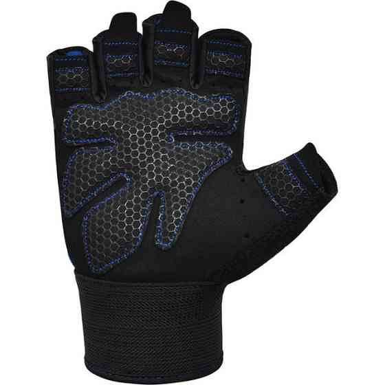 Перчатки для фітнесу RDX W1 HALF BLUE PLUS-S Кам'янське
