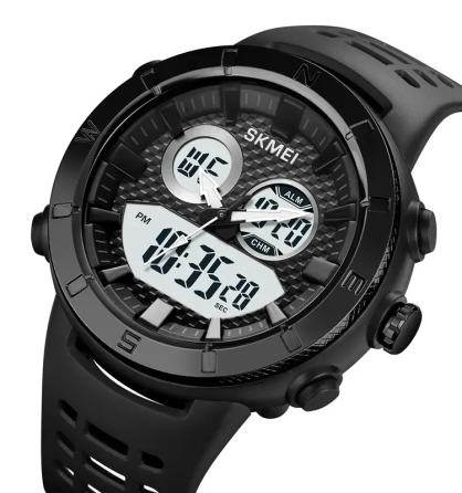 Часы мужские наручные спортивные Skmei 2014 (Черный с белым) Киев