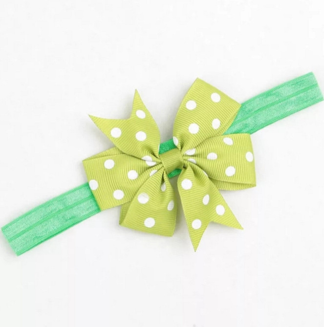 Детская повязка в горох one size салатовый Киев - изображение 1