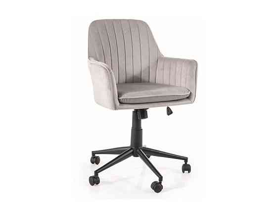 Крісло поворотне Q-886 VELVET світло-сіре BL.03 Днепр