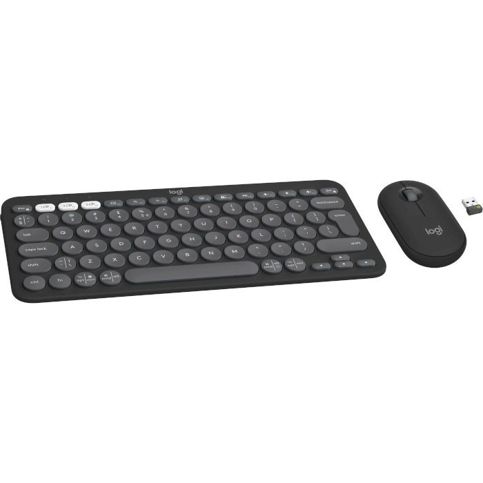 Комплект бездротовий (клавіатура, миша) Logitech Pebble 2 Combo Graphite (920-012239) Чорний Харків - фото 2