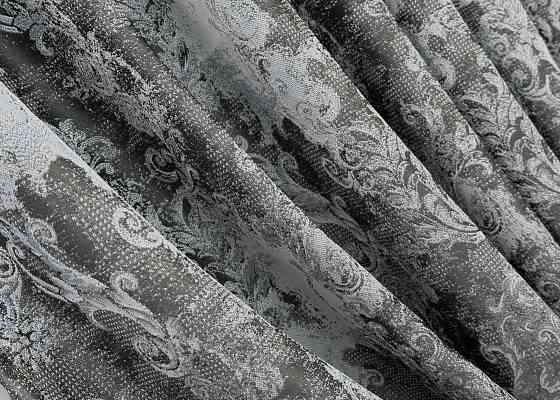 Шторна тканина "Льон Преміум" Туреччина колір графітовий з сірим 1838ш Київ