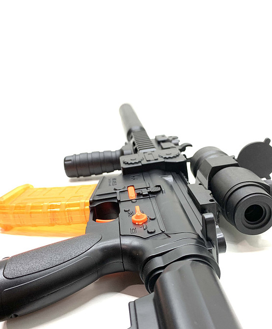 Іграшковий автомат з глушником м'якими патронами знімний приціл 79 см (906) Чернігів - фото 6