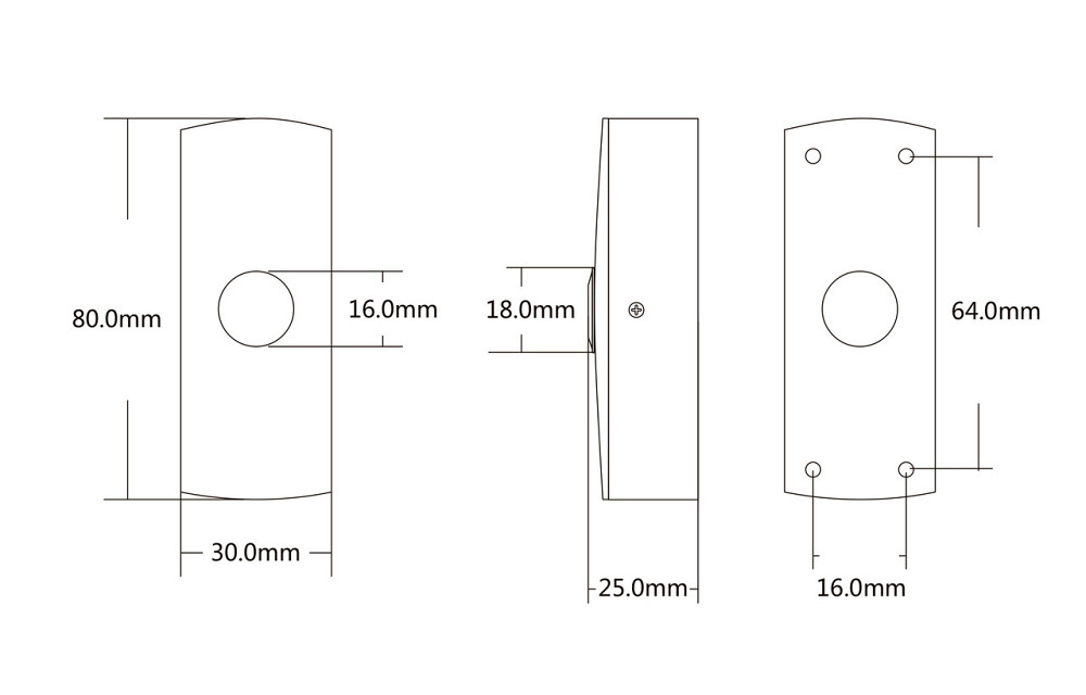 Кнопка виходу металева накладна з підсвічуванням SEVEN K-782 Київ - фото 5