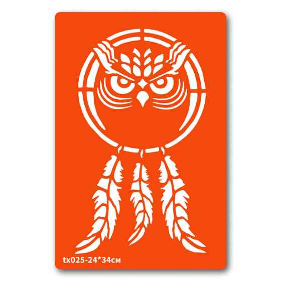 Трафарет для био-тату Ловец снов tx025-24*34см, размер 24 х 34см Винница