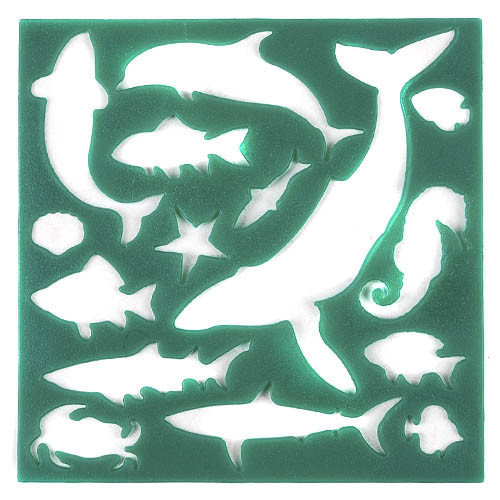 Трафарет "Атлас" Морські мешканці 13 см. (1 шт),  К-9067м, шт Київ - фото 1