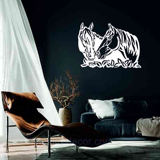 Декоративное настенное Панно «Коні»  Декор на стену 110*81 см, Белый Киев