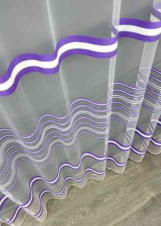 Тюль фатин смуги Колір фіолетовий з білим 1770т Київ