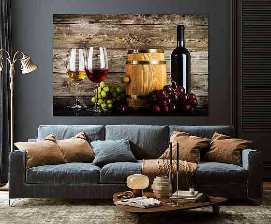 Картина холст в гостиную / спальню  Келихи Вина   MLP_388 Киев