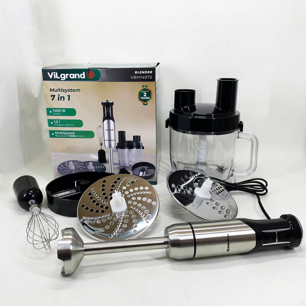 Потужний занурювальний блендер для дому, Ергономічний блендер для кухні, Блендер-комбайн з насадками GQ-81 Івано-Франківськ - фото 5