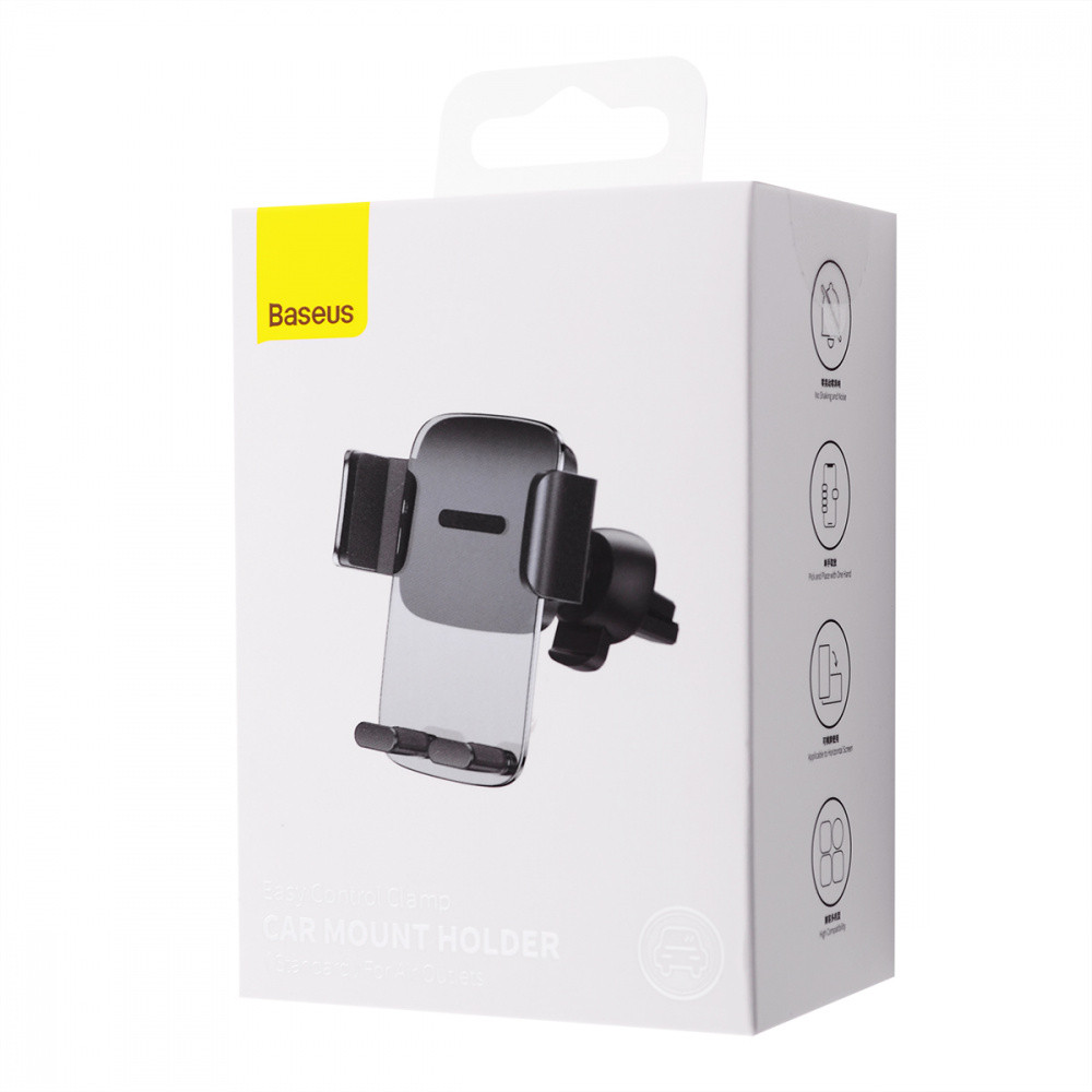 Держатель телефона автомобильный Baseus Easy Control Clamp Air Outlet Version черный Львов - изображение 2