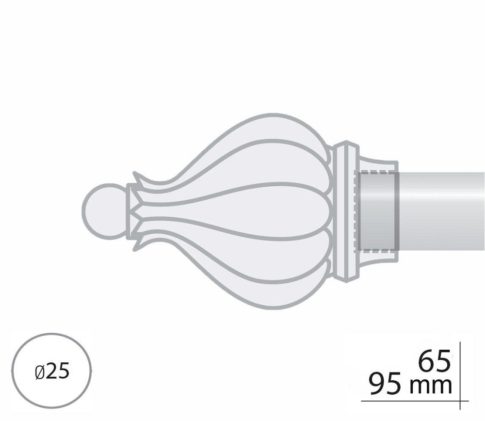 Закінчення для карнизу Orvit ТАДЖА 25 мм АНТИК Львов - изображение 2