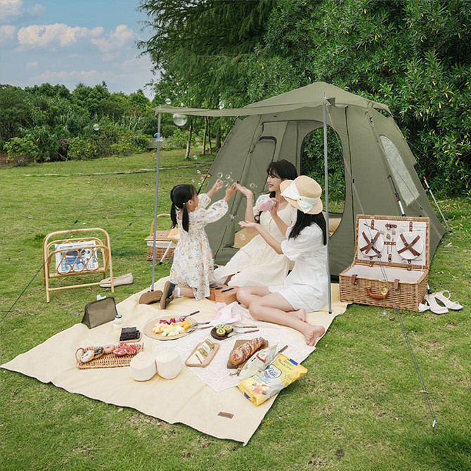 Намет тримісний NaturehikeUPF 50+ Ango pop up NH21ZP010, 210T зі стійками, темно-зелена Київ - фото 4