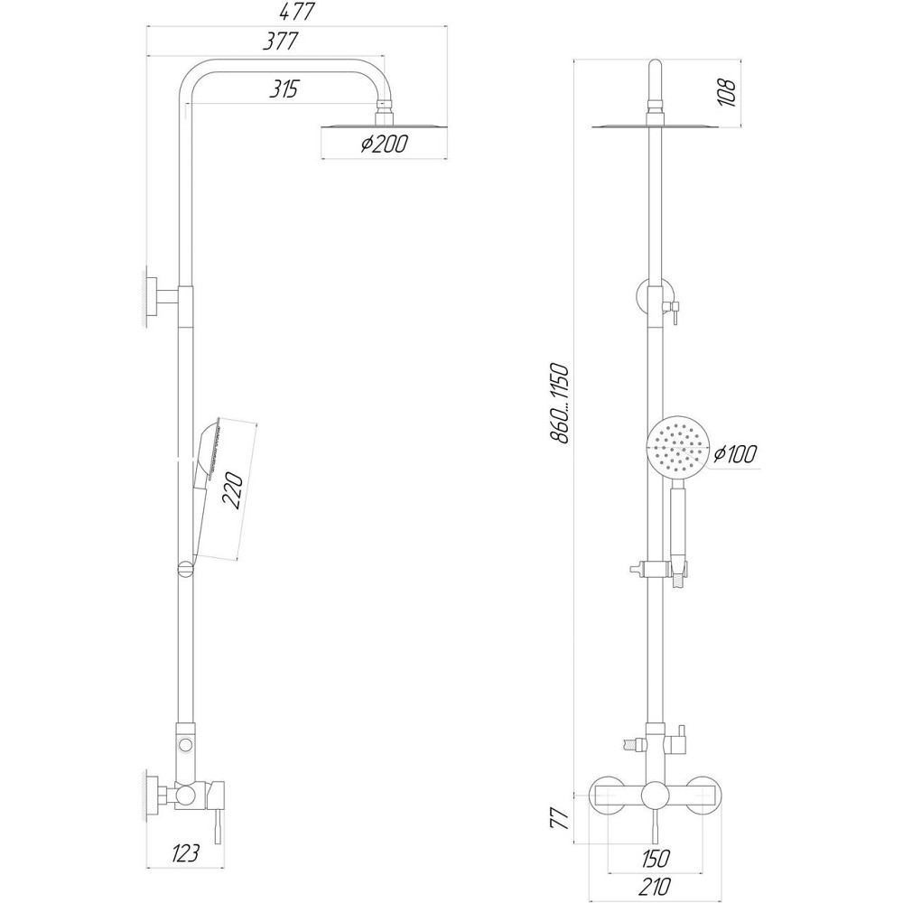 Душевая система Globus Lux ALPEN SUS-SH-05 Киев - изображение 5