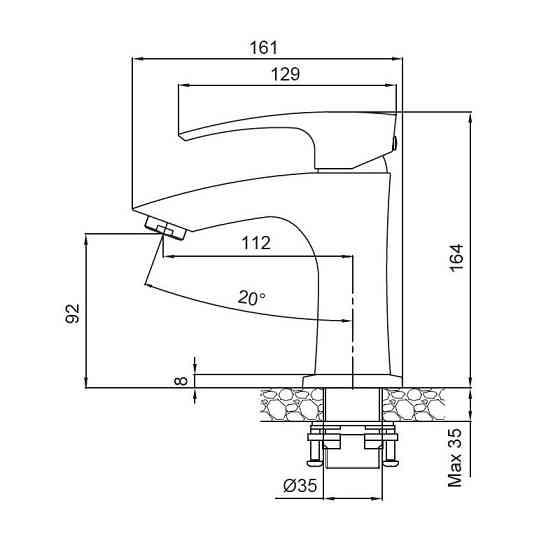 Змішувач для умивальника Koer KB-10007-01    ( KR3438 ) 29869 Харків