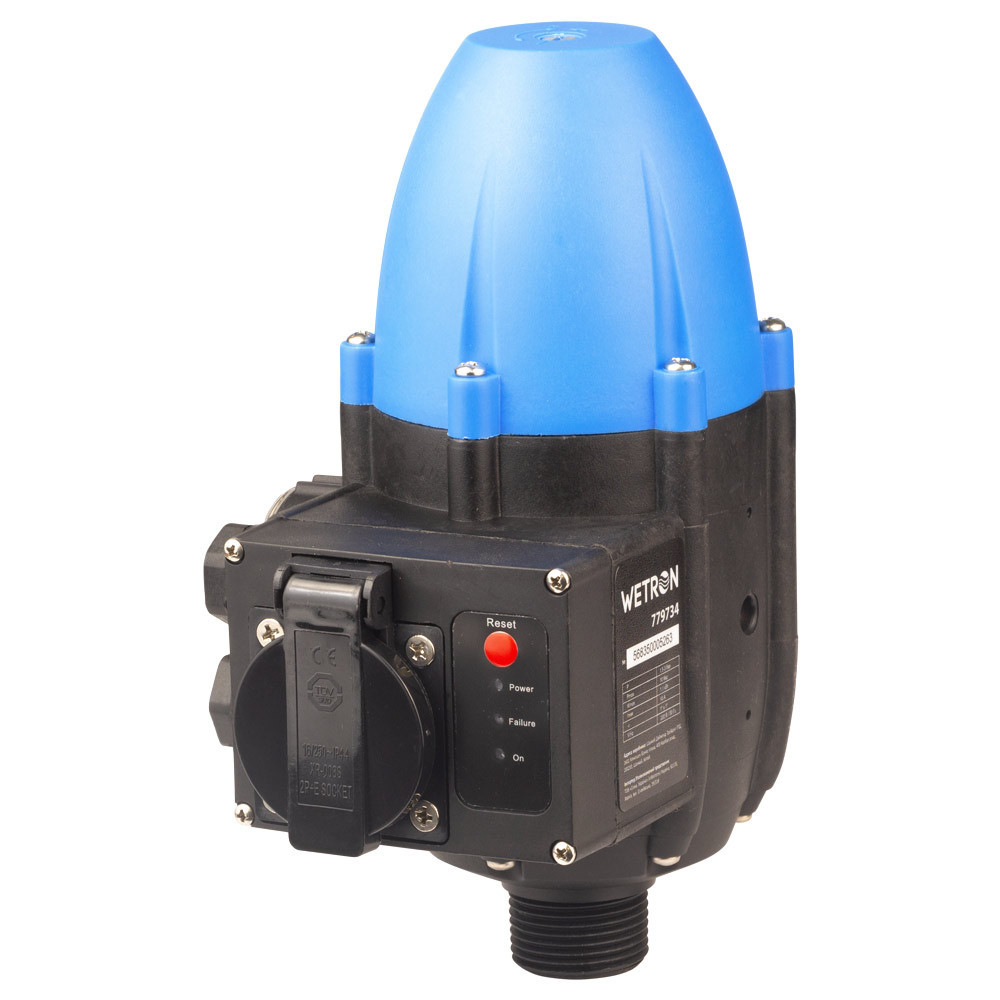 Контролер тиску електронний 1.1 кВт Ø1" рег. давл вмик 1.5-3.0 барів + розетка та вилка WETRON (779734) Київ - фото 5