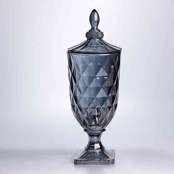 Лимонадниця з краном скляна 3 л диспенсер для напоїв лимонадник із краном Сірий HP-19-305 Коломия