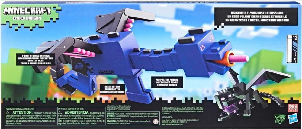 Бластер Nerf Minecraft Ender Dragon Нерф Майнкрафт Дракон енду. Харьков - изображение 6