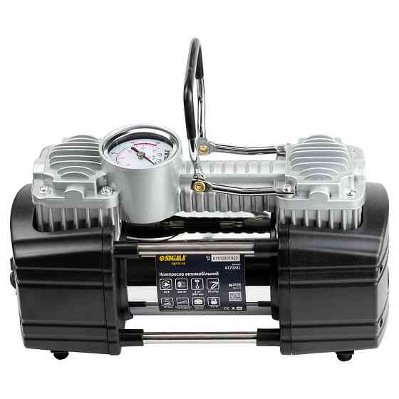 Компрессор автомобильный 12В 300Вт 25А 60л/мин 10бар сумка переходник на клеммы SIGMA (6170281) Киев