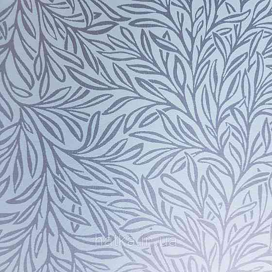 Шпалери флізелінові екологічно чисті Rasch Salisbury 0.53х10 листя гілки маленькі чорні на темно сірому Київ