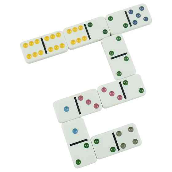 Доміно в металевому боксі, 28 кісток, 6 кольорів Київ