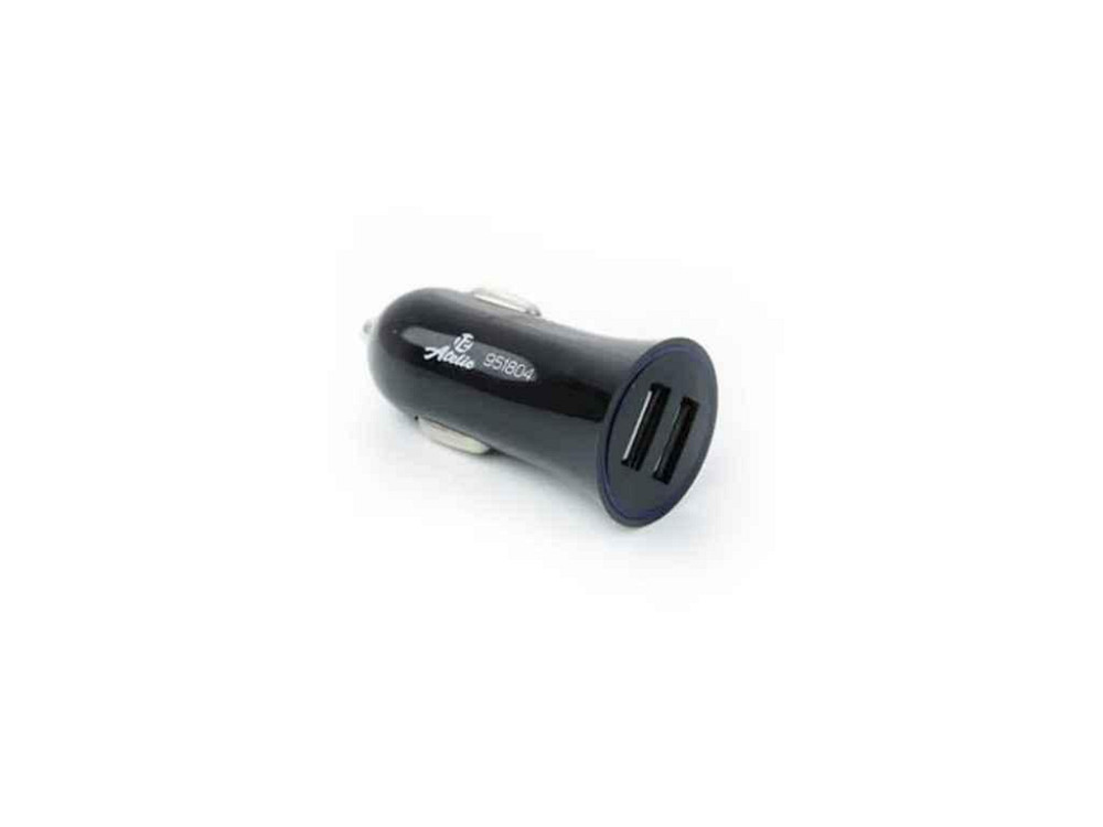 Зарядное устройство 12V Автомобильное 2 USB (24V - 5V 2,1A) черное ТМ 12 Atelie Киев - изображение 1
