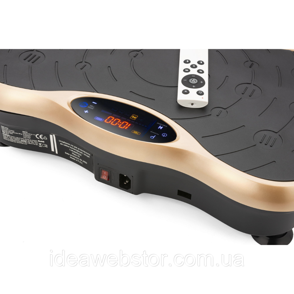 Виброплатформа Gymtek XP500 2D для дома с пультом управления и эспандерами вибротренажер для похудения фитнеса массажа золотистая Киев - изображение 18