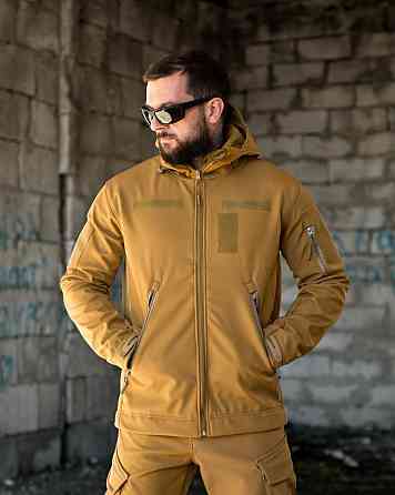 Демісезонний тактичний костюм софтшел DEMENTIOZ кайот ВТ6839 Одеса
