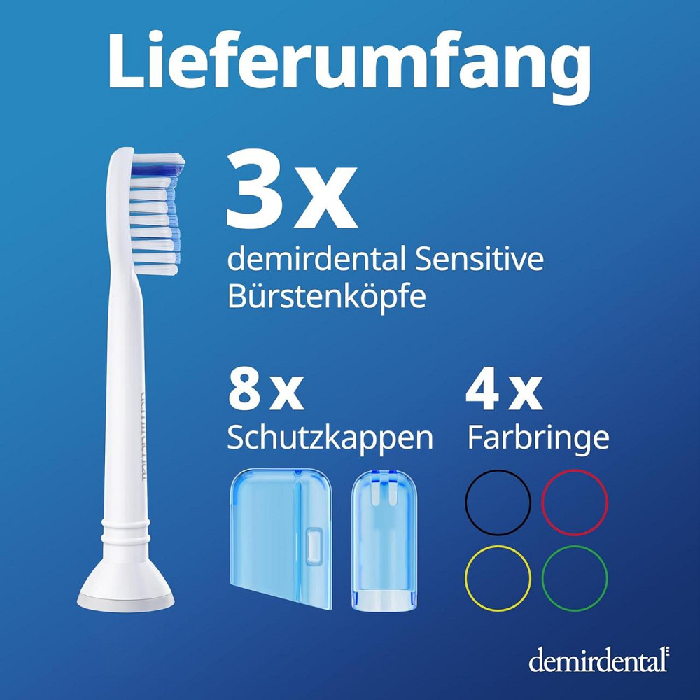 Насадки для зубной щетки HX6053 HX6054 Белый Sensitive Soft Совместимые с Philips Sonicare Набор 3 шт Киев - изображение 5