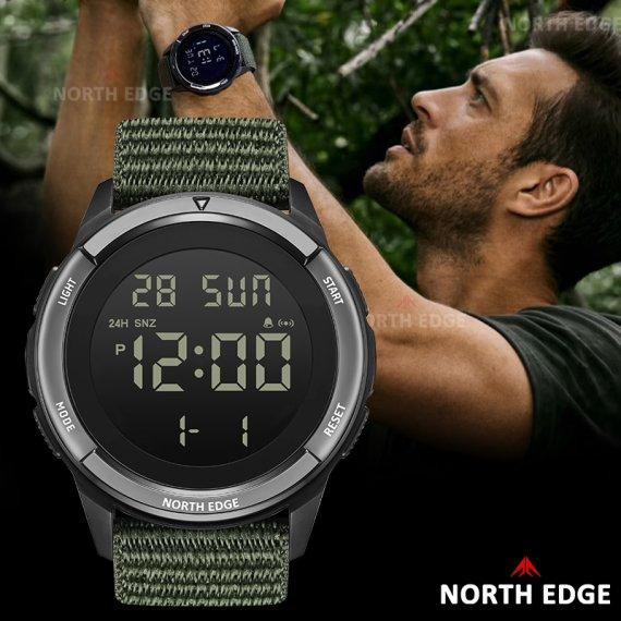Часы мужские водостойкие тактические North Edge Terrax Green (2 ремешка) Винница - изображение 7