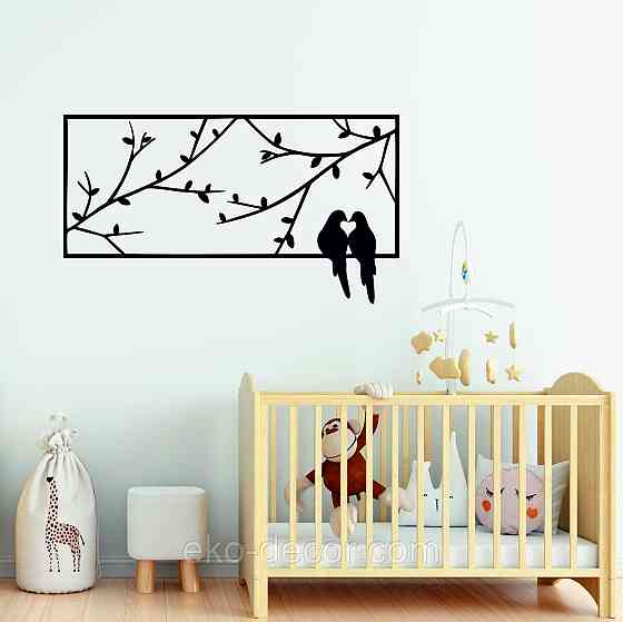 Декоративное настенное Панно «Птица», Декор на стену 70*39 см, Черный Киев