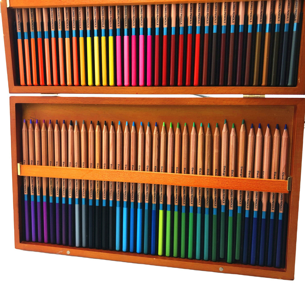 Кольорові олівці Marco Renoir у дерев'яному кейсі, 72 шт Київ - фото 19